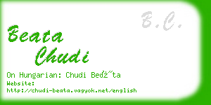 beata chudi business card